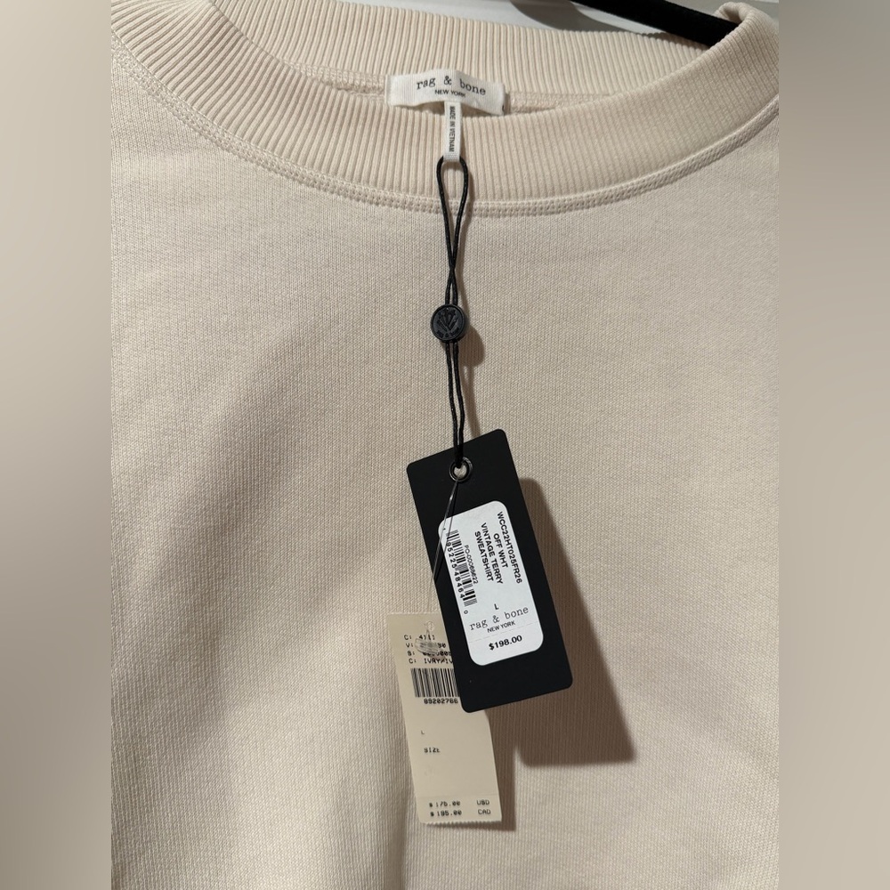 Rag & Bone Cream Top with Black Tag - Picture 3 of 5